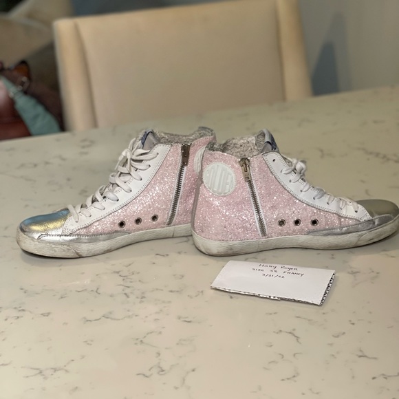 SOLD Golden Goose Pink Ice Glitter Francy Sneaker size 38 - Picture 7 of 9